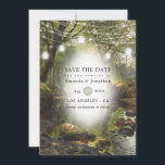 Rustic Wild Woodland Greenery Wedding Save The Date<br><div class="desc">Koel moerasoorts straalt uit tegen een realistische bruiloft in het bos,  behalve de datumkaarten.</div>