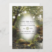 Rustic Wild Woodland Greenery Wedding Save The Date (Voorkant / Achterkant)