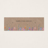 Rustic Wildbloemen die Hoop Stud Mini Kaart verdie (Voorkant)