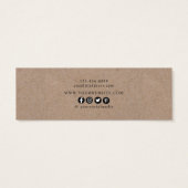 Rustic Wildbloemen die Hoop Stud Mini Kaart verdie (Achterkant)