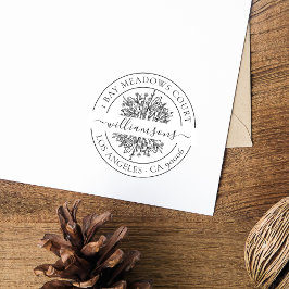 Rustic Wildbloemen Elegant Custom Return Address Zelfinktende Stempel