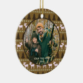 Rustic Wilderness, Brown, Two Photo, Two Sided Keramisch Ornament (Rechts)