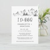 Rustic Wilderness Buffalo I Do BBQ Uitnodiging  (Staand voorkant)