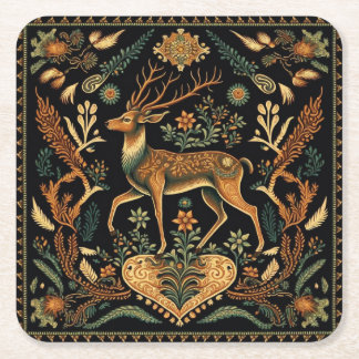 Rustic Wilderness Deer Kartonnen Onderzetters