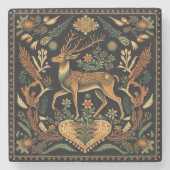 Rustic Wilderness Deer Stenen Onderzetter (Voorkant)