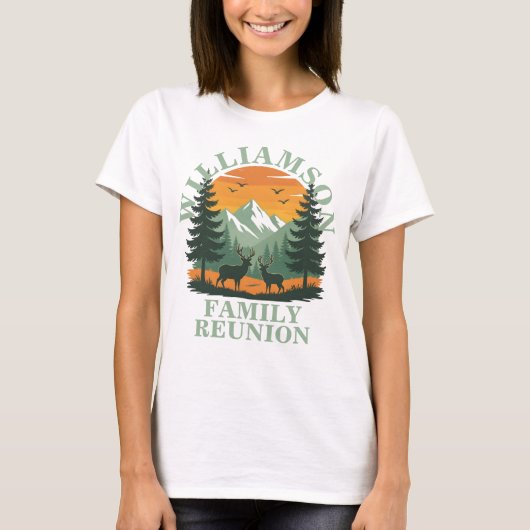 Rustic Wilderness Familiereünie  T-shirt (Voorkant)