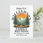 Rustic Wilderness Family Reunion Feestdagenkaart (Staand voorkant)