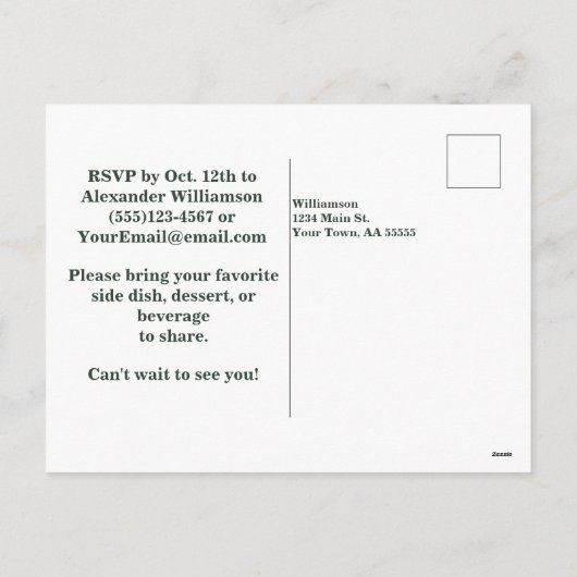 Rustic Wilderness Family Reunion Feestdagenkaart (Achterkant)