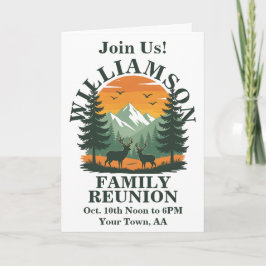 Rustic Wilderness Family Reunion Kaart
