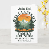 Rustic Wilderness Family Reunion Kaart (Gele Bloem)