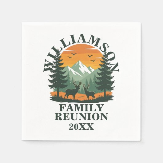 Rustic Wilderness Family Reunion Servet (Voorkant)