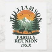 Rustic Wilderness Family Reunion Wijn Etiket (Enkel label)