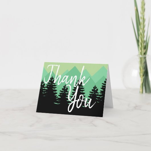 Rustic Wilderness Forest & Mountains Dank je wel (Voorkant)