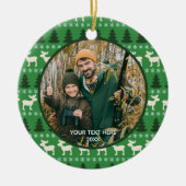 Rustic Wilderness Two Photo, Two Sided Keramisch Ornament (Voorkant)