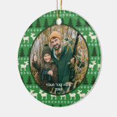 Rustic Wilderness Two Photo, Two Sided Keramisch Ornament (Links)