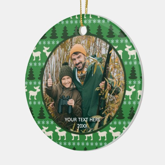 Rustic Wilderness Two Photo, Two Sided Keramisch Ornament (Links)