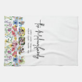 Rustic Wildflower 5 Foto naam voornamen Theedoek (Horizontaal)