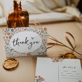 Rustic Wildflower Baby shower Briefkaart