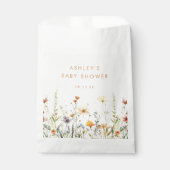 Rustic Wildflower Baby shower Favorietentas Bedankzakje (Voorkant)