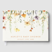 Rustic Wildflower Baby shower gastenboek (Voorkant)