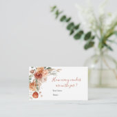 Rustic Wildflower Baby shower Hoeveel Snoepjes Informatiekaartje (Staand voorkant)