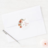 Rustic Wildflower Baby shower Love Your Message Ronde Sticker (Envelop)