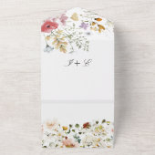 Rustic Wildflower Boho Wedding Invitation All In One Uitnodiging (Buitenkant)