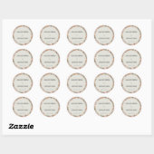 Rustic Wildflower Botanical Couples Shower Custom Ronde Sticker (Vel)