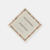 Rustic Wildflower Botanical Couples Shower Custom Servet (Hoek)