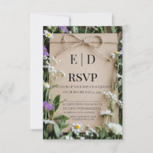 Rustic Wildflower Botanical Kraft Paper Wedding