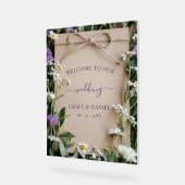 Rustic Wildflower Botanical Wedding Welcome sign Acryl Bord (Hoek)