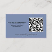 Rustic Wildflower Bouquet Blue Wedding Website Informatiekaartje (Achterkant)