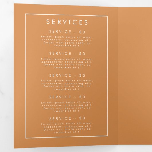 Rustic Wildflower Brochure Drieluik Programma (Binnenzijde eerst)