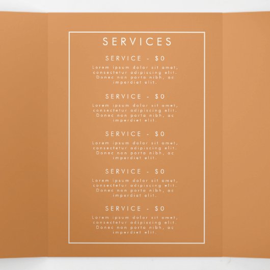 Rustic Wildflower Brochure Drieluik Programma (Binnenkant midden)