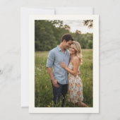 Rustic Wildflower bruiloft foto uitnodiging (Achterkant)