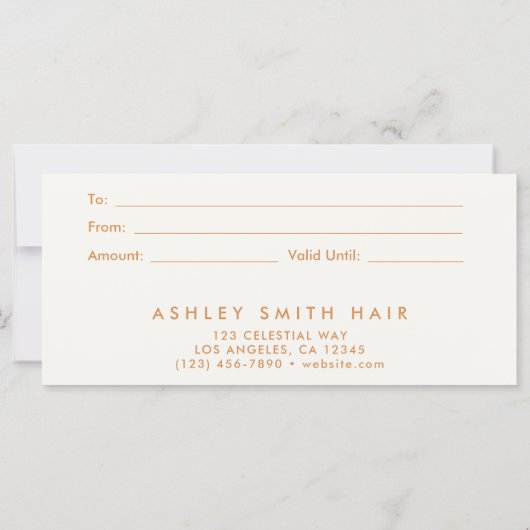 Rustic Wildflower Cadeaubon (Achterkant)