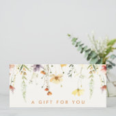 Rustic Wildflower Cadeaubon (Staand voorkant)