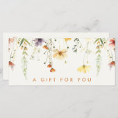 Rustic Wildflower Cadeaubon (Voorkant / Achterkant)
