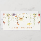 Rustic Wildflower Cadeaubon (Voorkant)