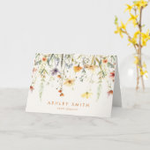 Rustic Wildflower Client Dank u Kaart (Gele Bloem)