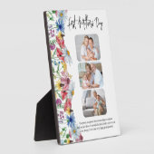 Rustic Wildflower First Moederdag 3 Foto Fotoplaat (Zijkant)