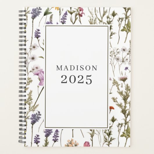 Rustic Wildflower Floral Botanical 2025 Planner (Voorkant)