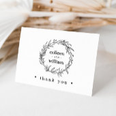 Rustic Wildflower Folk Floral Weddenschap Bedankkaart