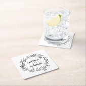 Rustic Wildflower Folk Wedding Kartonnen Onderzetters (Insitu)