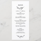 Rustic Wildflower Folk Wedding Menu (Voorkant)