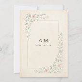 Rustic Wildflower Garden Boho Baby Shower Kaart (Achterkant)