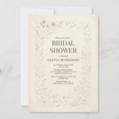 Rustic Wildflower Garden Boho Bridal Shower Kaart (Voorkant)