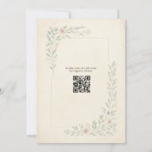 Rustic Wildflower Garden QR Code Bridal Shower Kaart (Achterkant)