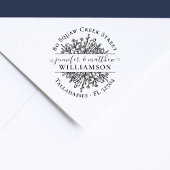 Rustic Wildflower Gehuwd paardenadres Rubberstempel