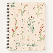 Rustic Wildflower Journal Personalized  Notitieboek (Voorkant)